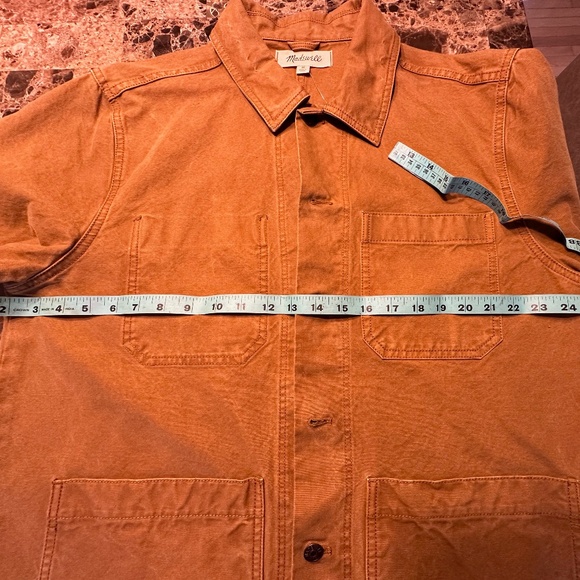 Madewell Men's Garment Dyed Canvas Chore Coat Amber Color Size Medium - Picture 10 of 10